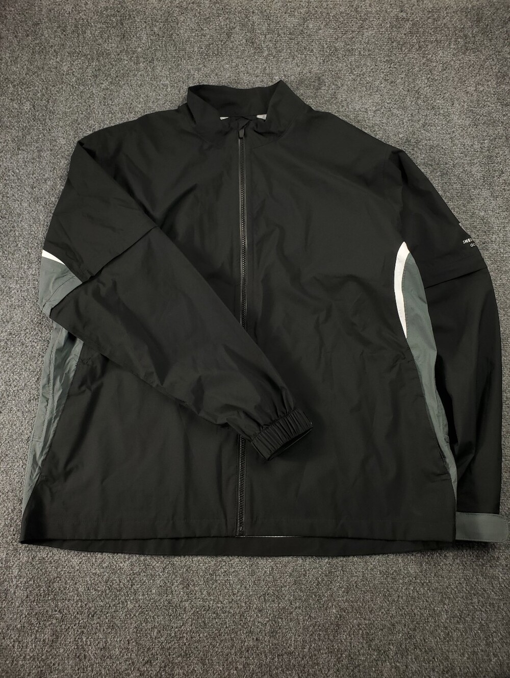 Shedrain Golf Vortex Vent Rain Jacket XL Black Waterproof Full Zip Stretch Mesh